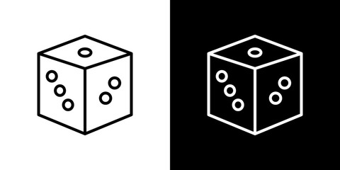 Dice icon symbol concept for graphic design, Website, UI. Svg