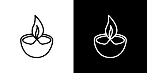 Diya icon symbol concept for graphic design, Website, UI. Svg