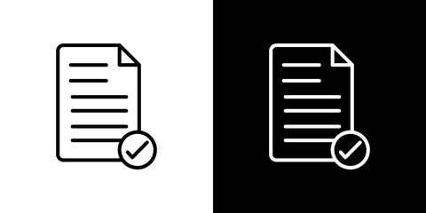 Document accept icon symbol concept for graphic design, Website, UI. Svg