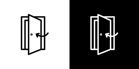 Door closed icon symbol concept for graphic design, Website, UI. Svg