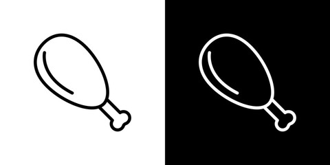 Drumstick bite icon symbol concept for graphic design, Website, UI. Svg