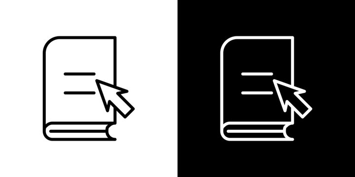 E-book icon symbol concept for graphic design, Website, UI. Svg