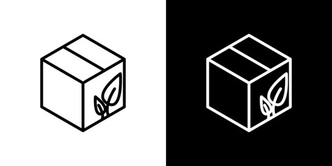 Eco packaging icon symbol concept for graphic design, Website, UI. Svg