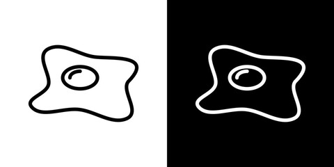 Egg fried icon symbol concept for graphic design, Website, UI. Svg