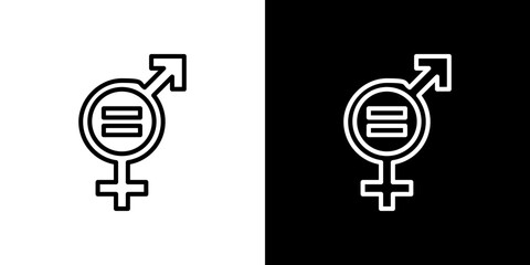Equality icon symbol concept for graphic design, Website, UI. Svg