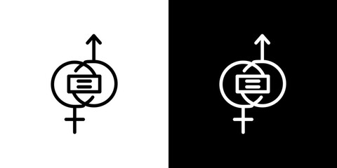 Equality icon symbol concept for graphic design, Website, UI. Svg