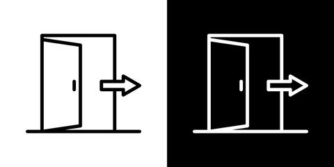 Exit icon symbol concept for graphic design, Website, UI. Svg