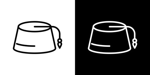 Fez hat icon symbol concept for graphic design, Website, UI. Svg