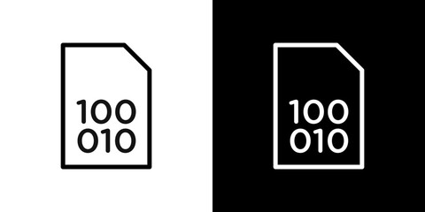 File Binary icon symbol concept for graphic design, Website, UI. Svg
