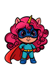 Cute kid in unicorn suit