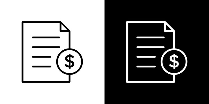 File invoice icon symbol concept for graphic design, Website, UI. Svg