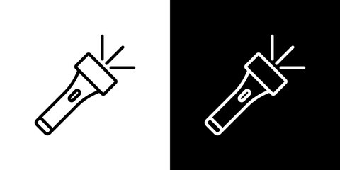 Flashlight icon symbol concept for graphic design, Website, UI. Svg
