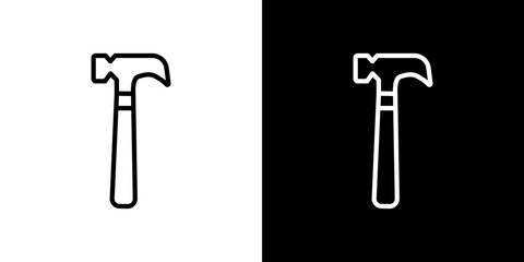 Hammer icon symbol concept for graphic design, Website, UI. Svg