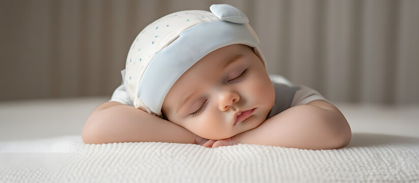 Craniosynostosis helmet and pillow designed for infants with flat head syndrome addressing skull shape deformities during sleep and promoting optimal positioning during tummy time