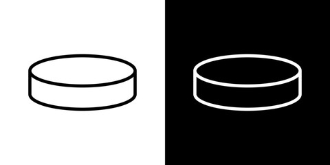 Hockey puck icon symbol concept for graphic design, Website, UI. Svg