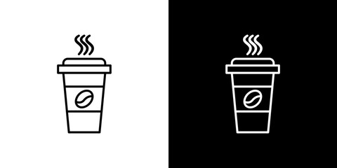 Hot coffee cup icon symbol concept for graphic design, Website, UI. Svg