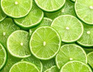 Close-up of many lime slices (2)