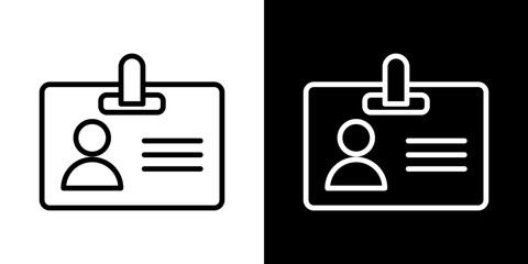 ID badge icon symbol concept for graphic design, Website, UI. Svg
