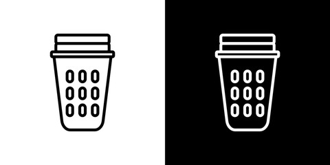 Laundry basket icon symbol concept for graphic design, Website, UI. Svg