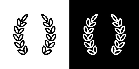 Laurel wreath icon symbol concept for graphic design, Website, UI. Svg