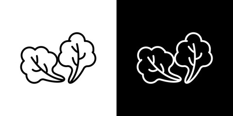 Lettuce icon symbol concept for graphic design, Website, UI. Svg