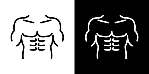 Male torso icon symbol concept for graphic design, Website, UI. Svg