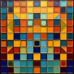 Abstract image with repeating squares forming a symmetrical pattern, perfect for background, interior Design, Webdesign, Print. Version 2