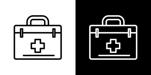 Medical aid kit icon symbol concept for graphic design, Website, UI. Svg