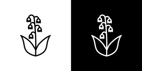 May lily icon symbol concept for graphic design, Website, UI. Svg