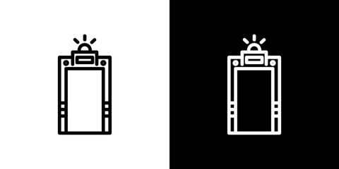 Metal detector icon symbol concept for graphic design, Website, UI. Svg