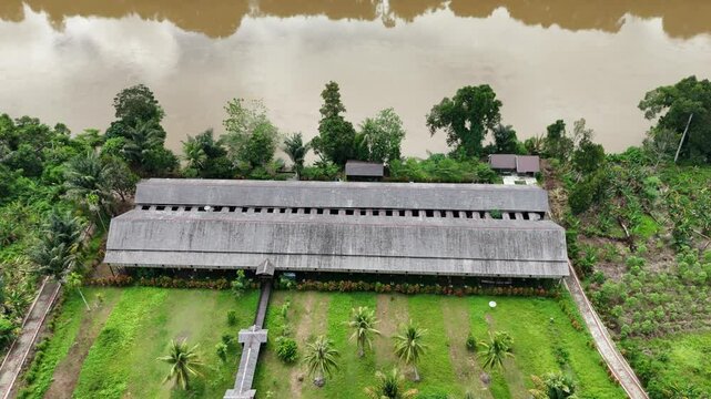 Dayak tribe's longhouse, Putussibau park