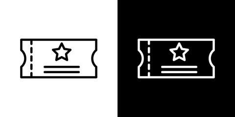 Movie ticket icon symbol concept for graphic design, Website, UI. Svg