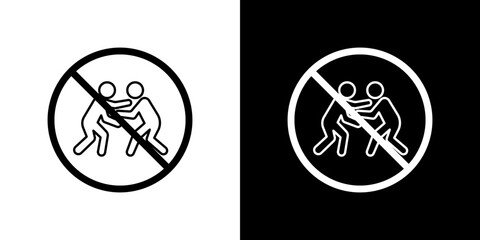 No fight signs symbol concept for graphic design, Website, UI. Svg