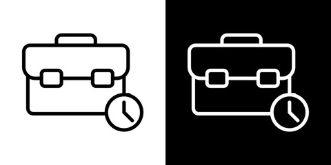 Office time icon symbol concept for graphic design, Website, UI. Svg