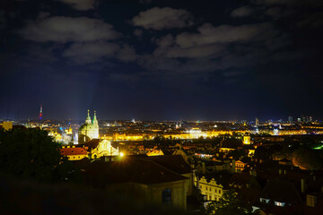 Night view of Prague, Czech Republic