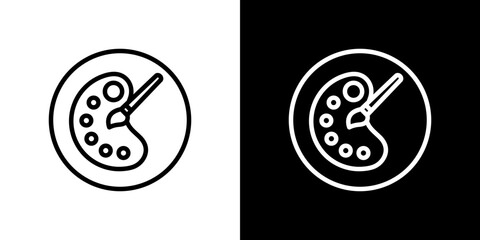 Palette icon symbol concept for graphic design, Website, UI. Svg