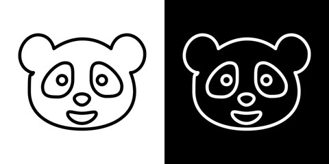 Panda icon symbol concept for graphic design, Website, UI. Svg
