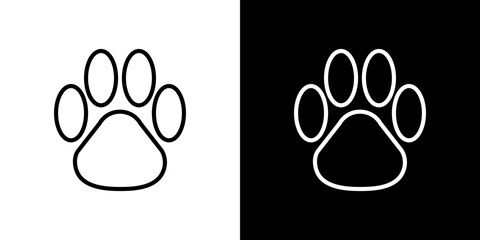 Paw icon symbol concept for graphic design, Website, UI. Svg