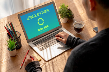 Software update on computer for modish version of device software upgrade