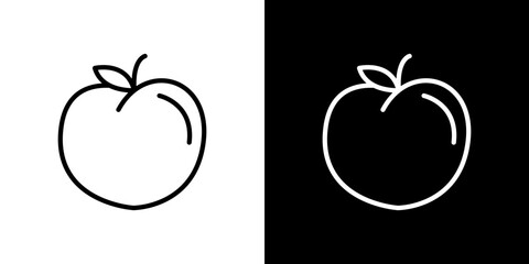Peach icon symbol concept for graphic design, Website, UI. Svg