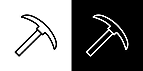 Pickaxe icon symbol concept for graphic design, Website, UI. Svg