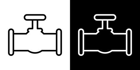 Pipe valve icon symbol concept for graphic design, Website, UI. Svg