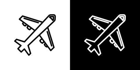Plane icon symbol concept for graphic design, Website, UI. Svg