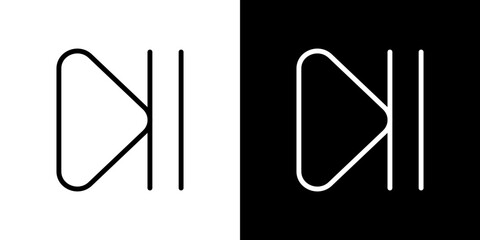 Play pause icon symbol concept for graphic design, Website, UI. Svg