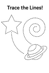 Trace the Lines Fun Space-Themed Tracing Activity for Kids
