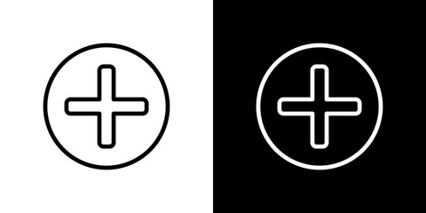 Plus icon symbol concept for graphic design, Website, UI. Svg