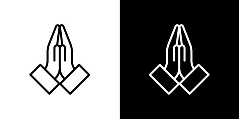 Pray icon symbol concept for graphic design, Website, UI. Svg
