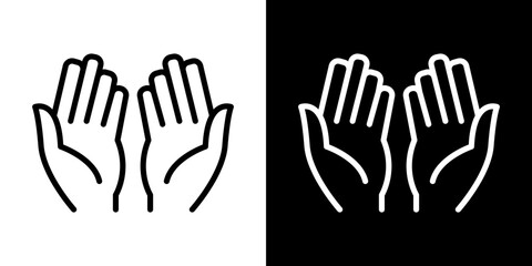 Pray icon symbol concept for graphic design, Website, UI. Svg