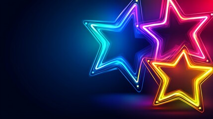 Neon stars background (1)