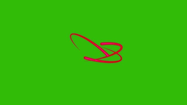 red colour Smooth Line Rotation Animation With Seamless Motion In CSS And JavaScript For Modern UI Transitions And Eye Catching Web Interactions, green screen